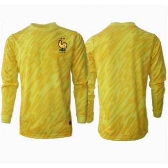 Francia Portiere Maglia Gara Casa Repliche Europei 2024 Maniche Lunghe